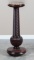 Antique mahogany Pedestal, circa 1910, with large pineapple, bulbous shaped base on tapered rope twi