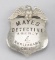 Mayes Detective Agency, Burlingame, Calif. Badge, shield with eagle crest, 2 3/4