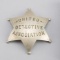 United Detective Association Badge, 6-point ball star, 3 3/8