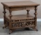 Extremely fancy antique, quarter sawn oak Library / Parlor Table, circa 1900, with ornately carved s
