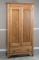 Antique double door, oak Wardrobe, with paneled doors and full width drawer at base, 79