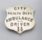 City Health Dept., Ambulance Driver, #14 Badge, shield, 3