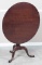 True American antique, period Tilt Top Table, circa 1800s, solid walnut with very desirable padded f