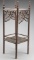 Antique, stick and ball Fretwork Fern Stand with stick and ball corners, rope twist legs and stretch