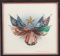 Framed Watercolor of important Flags by noted Texas Artist Donald M. Yena, dated 1968, signed and da