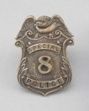 Special Police, #8 Badge, shield with eagle crest, 2