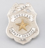 C.F.L. Special Deputy Sheriff, N.M. Badge, shield with eagle crest and star center, 2 1/2