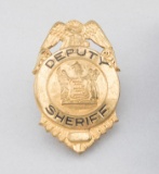 Deputy Sheriff Badge, shield with eagle crest, 2 3/4