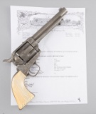 Scarce and desirable, Colt, SAA Revolver, .44 RIMFIRE caliber, SN 1071, 7 1/2