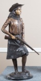 Bronze Sculpture of the Famous Trick Shooter, Annie Oakley, 32 1/2