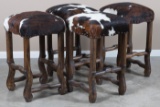Set of four matching, tall wooden Bar Stools, 30