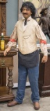Life size, life like Saloon or Gambling Mannequin, fully dressed in the 1800s style, approximately 6