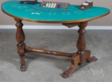 Antique, all original wooden Black Jack Table (take down model), with 72
