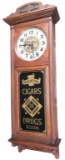 Wooden long case, Advertising Clock for 