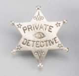 Private Detective Badge, 6-point ball star, 2