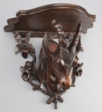 Early, Black Forest hand carved Wall Shelf, measures 13