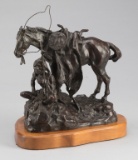 Outstanding original Bronze Sculpture by noted Montana Artist Gary Schildt, American (b.1938), title