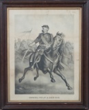 Early framed Lithograph by Kurz & Allison, Art Publishers, Chicago, in its original walnut Victorian