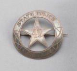 State Police, C.G. Ferguson, #42 Badge, Circle with cut out 5-point star, 1 3/4