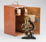 Vintage, extremely high quality Cased Microscope, made in Germany, marked 