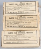 Three original, unopened full boxes of Ammunition, totaling 60 rounds of .45 caliber, Carbine Ball C