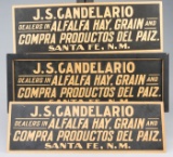 Three New / Old Stock Cardboard Advertisements marked 