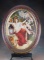 Beautiful oval, self framed tin advertising tray, 