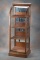 Antique oak, curved glass Country Store Pie Cabinet, circa 1900, manufactured by 