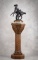 Beautiful, highly carved antique oak Pedestal, circa 1900, excellent finish and condition.  Pedestal