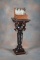 Early Victorian mahogany Pedestal with revolving stick and ball top, circa 1890-1900, brass claw fee