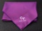 Very desirable purple Bandana, embroidered in one corner with initials 