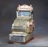 Beautiful antique, historic brass National Cash Register, Model 317, with McLennan County history, o