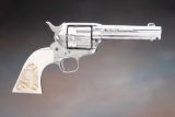 Beautiful engraved antique Colt SAA with carved ivory grips, SN 178157 was manufactured in 1898 and