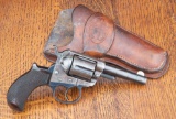 Antique Colt, Model 1877, Lightning Revolver, .38 caliber with Rosewood Stocks, and King Ranch Holst