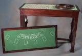 Wooden Game Room size, mahogany Roulette Table with 16