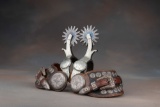 Extremely rare and historical pair of Spurs belonging to the Great American Humorist, Will Rogers (1