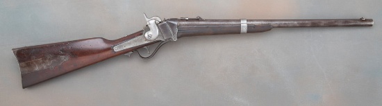 Very scarce Sharps, Model 1853, Carbine, .52 caliber with 21 1/2" barrel, manufactured 1853-1855, to