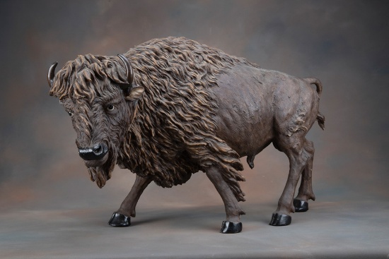 Very detailed resin, Buffalo that measures 24" tall x 36" long from tip of nose to tip of tail, poss