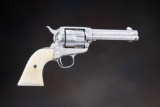 Antique engraved Colt SAA Revolver, .45 Colt caliber with 4 3/4