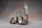 Fancy 3-piece Spur and matching Bit Set by noted West Bountiful, Utah Bit and Spur Makers Lytle & Mo