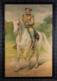 Early 1900s framed Lithograph on board of Buffalo Bill, #3141, by 