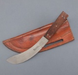 Skinning Knife with rosewood handles, handles held with German silver pins and marked 