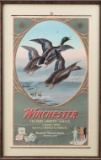 Framed vintage, Advertisement for Winchester, copyright 1904, manufactured by 