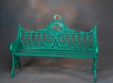 Heavy, antique cast iron, high back Park Benches, dated 1905.  This bench is one of a pair originall