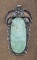 Beautiful silver mounted Center Drop with large oval turquoise center stone with bear claws set in s