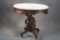An outstanding and most unique, antique rosewood, oval top, marble top Parlor Table, circa 1870, wit