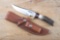 Randall made Side Knife in original Randall made leather sheath in like new condition.  Sheath has h
