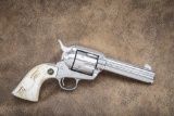 Factory engraved, Texas shipped Colt, Single Action Army Revolver with carved steer head grips, SN 3