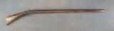 Early Percussion Full Stock Rifle, lock is marked 