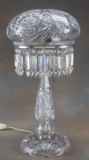 Early, hand cut, Cut Glass Table Lamp, circa 1920s, of the finest quality of that era.  This Lamp wa